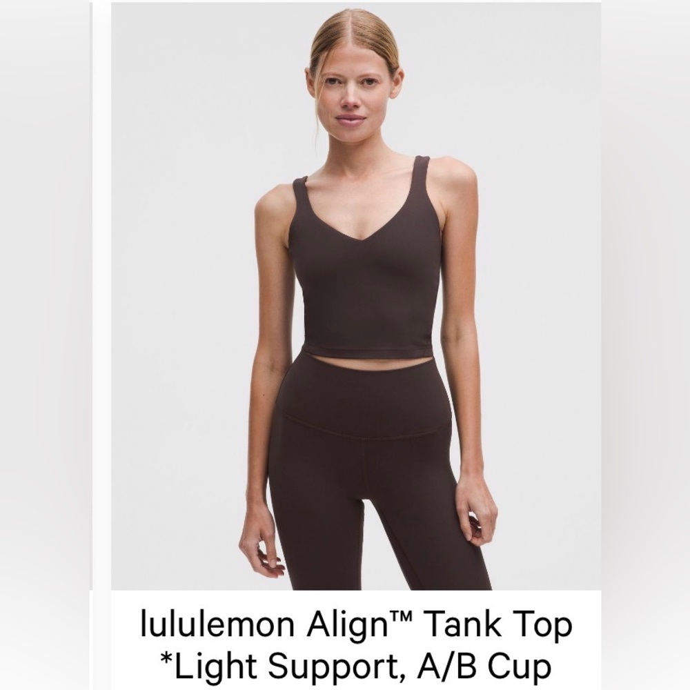 lululemon Align™ Cropped V-Neck Tank - Sequoia Brown